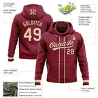 Custom Stitched Crimson Cream-Crimson Baseball Pullover Sweatshirt Hoodie