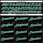 Custom Women's Black Kelly Green-White V-Neck Cropped Baseball Jersey