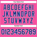 Custom Women's Pink Royal-White V-Neck Cropped Baseball Jersey