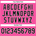 Custom Women's Pink Black-White V-Neck Cropped Baseball Jersey