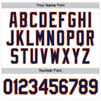Custom Women's White Navy-Orange V-Neck Cropped Baseball Jersey