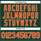 Custom Women's Green Orange-White V-Neck Cropped Baseball Jersey