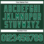 Custom Women's Green White-Gray V-Neck Cropped Baseball Jersey