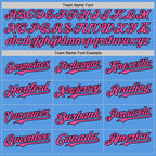Custom Electric Blue Pink-Black Authentic Baseball Jersey