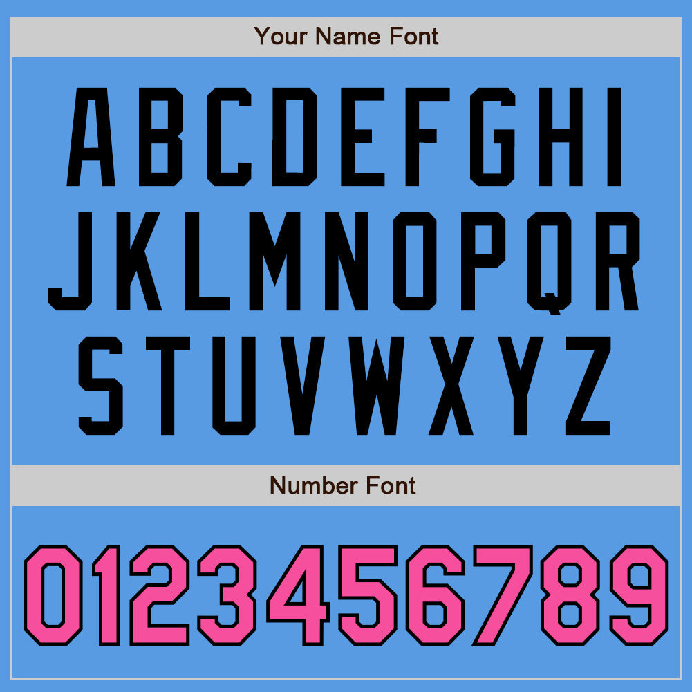 Custom Electric Blue Pink-Black Authentic Baseball Jersey