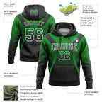 Custom Stitched Grass Green Black-White Fade Fashion Arrow Sports Pullover Sweatshirt Hoodie