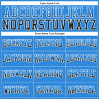 Custom Stitched Powder Blue Black-White Fade Fashion Arrow Sports Pullover Sweatshirt Hoodie
