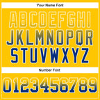Custom Stitched Yellow Royal-White Fade Fashion Arrow Sports Pullover Sweatshirt Hoodie