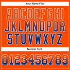 Custom Stitched Orange Royal-White Fade Fashion Arrow Sports Pullover Sweatshirt Hoodie