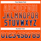 Custom Stitched Orange Navy-White Fade Fashion Arrow Sports Pullover Sweatshirt Hoodie