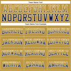 Custom Stitched Old Gold Navy-White Fade Fashion Arrow Sports Pullover Sweatshirt Hoodie