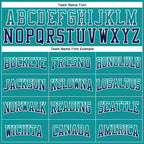 Custom Stitched Teal Navy-White Fade Fashion Arrow Sports Pullover Sweatshirt Hoodie
