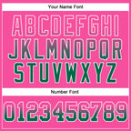 Custom Stitched Pink Kelly Green-White Fade Fashion Arrow Sports Pullover Sweatshirt Hoodie