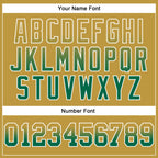 Custom Stitched Old Gold Kelly Green-White Fade Fashion Arrow Sports Pullover Sweatshirt Hoodie