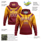 Custom Stitched Gold Crimson-White Fade Fashion Arrow Sports Pullover Sweatshirt Hoodie