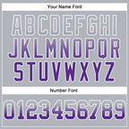 Custom Stitched Gray Purple-White Fade Fashion Arrow Sports Pullover Sweatshirt Hoodie