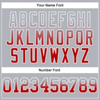 Custom Stitched Gray Red-White Fade Fashion Arrow Sports Pullover Sweatshirt Hoodie