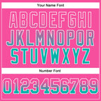 Custom Stitched Pink Aqua-White Fade Fashion Arrow Sports Pullover Sweatshirt Hoodie