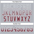 Custom Stitched Gray Burgundy-White Fade Fashion Arrow Sports Pullover Sweatshirt Hoodie