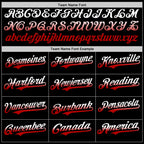 Custom Black White-Red Authentic Fade Fashion Baseball Jersey