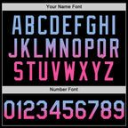 Custom Black Light Blue-Pink Authentic Fade Fashion Baseball Jersey