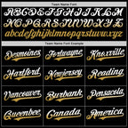 Custom Black White-Old Gold Authentic Fade Fashion Baseball Jersey