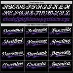 Custom Black White-Purple Authentic Fade Fashion Baseball Jersey