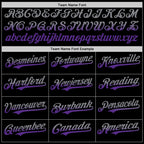 Custom Black Gray-Purple Authentic Fade Fashion Baseball Jersey