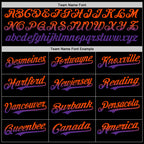 Custom Black Orange-Purple Authentic Fade Fashion Baseball Jersey