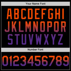 Custom Black Orange-Purple Authentic Fade Fashion Baseball Jersey