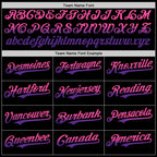 Custom Black Pink-Purple Authentic Fade Fashion Baseball Jersey