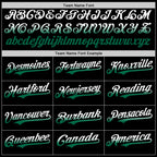 Custom Black White-Kelly Green Authentic Fade Fashion Baseball Jersey