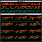 Custom Black Orange-Kelly Green Authentic Fade Fashion Baseball Jersey