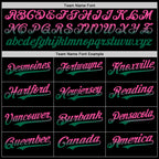 Custom Black Pink-Kelly Green Authentic Fade Fashion Baseball Jersey