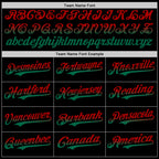 Custom Black Red-Kelly Green Authentic Fade Fashion Baseball Jersey