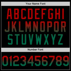 Custom Black Red-Kelly Green Authentic Fade Fashion Baseball Jersey