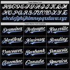 Custom Black White-Light Blue Authentic Fade Fashion Baseball Jersey