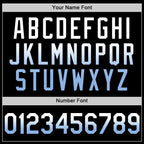 Custom Black White-Light Blue Authentic Fade Fashion Baseball Jersey