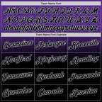 Custom Purple Black-Gray Fade Fashion Performance T-Shirt