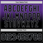 Custom Purple Black-Gray Fade Fashion Performance T-Shirt