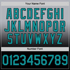 Custom Gray Teal-Black Fade Fashion Performance T-Shirt
