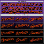 Custom Purple Black-Orange Fade Fashion Performance T-Shirt