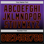 Custom Purple Black-Orange Fade Fashion Performance T-Shirt
