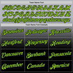 Custom Gray Neon Green-Black Fade Fashion Performance T-Shirt