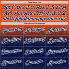 Custom Orange Navy-White Fade Fashion Performance T-Shirt