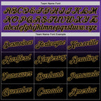 Custom Purple Black-Old Gold Fade Fashion Performance T-Shirt