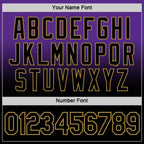 Custom Purple Black-Old Gold Fade Fashion Performance T-Shirt