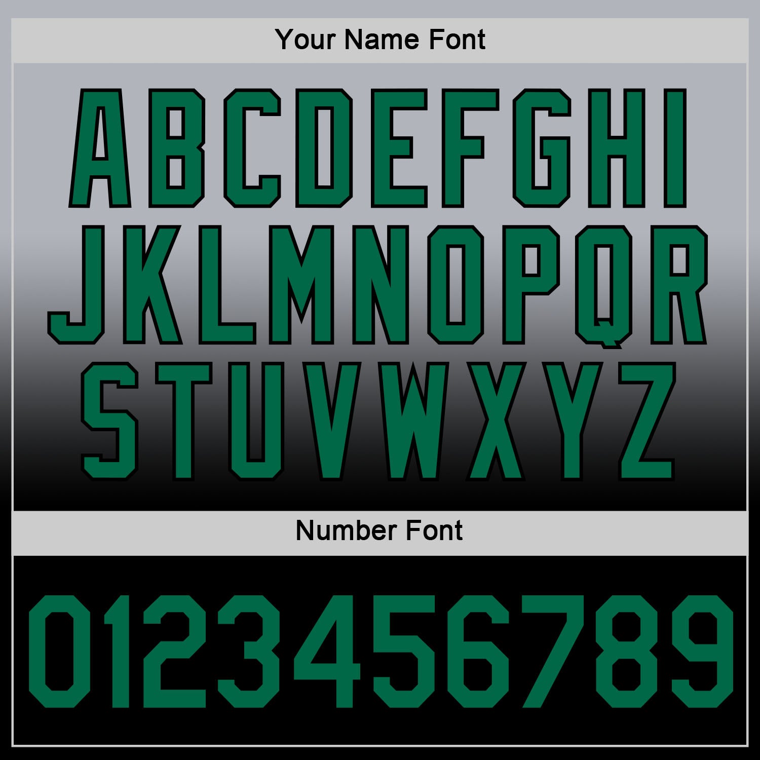 Custom Gray Kelly Green-Black Fade Fashion Performance T-Shirt