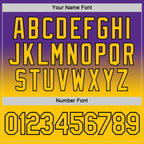 Custom Purple Yellow-Black Fade Fashion Performance T-Shirt