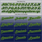 Custom Gray Neon Green-Navy Fade Fashion Performance T-Shirt